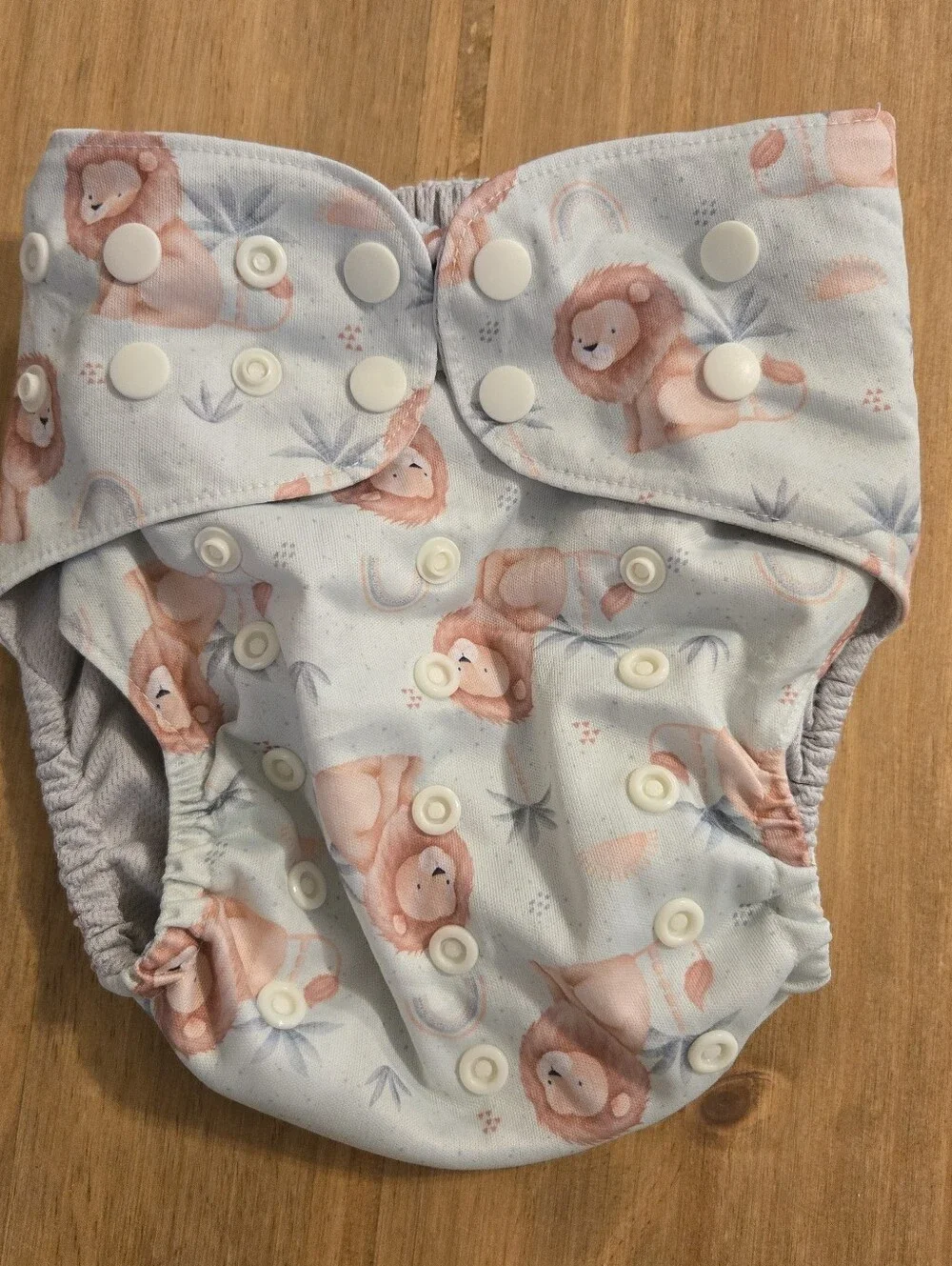 Brey cloth co one size pocket cloth diaper lions